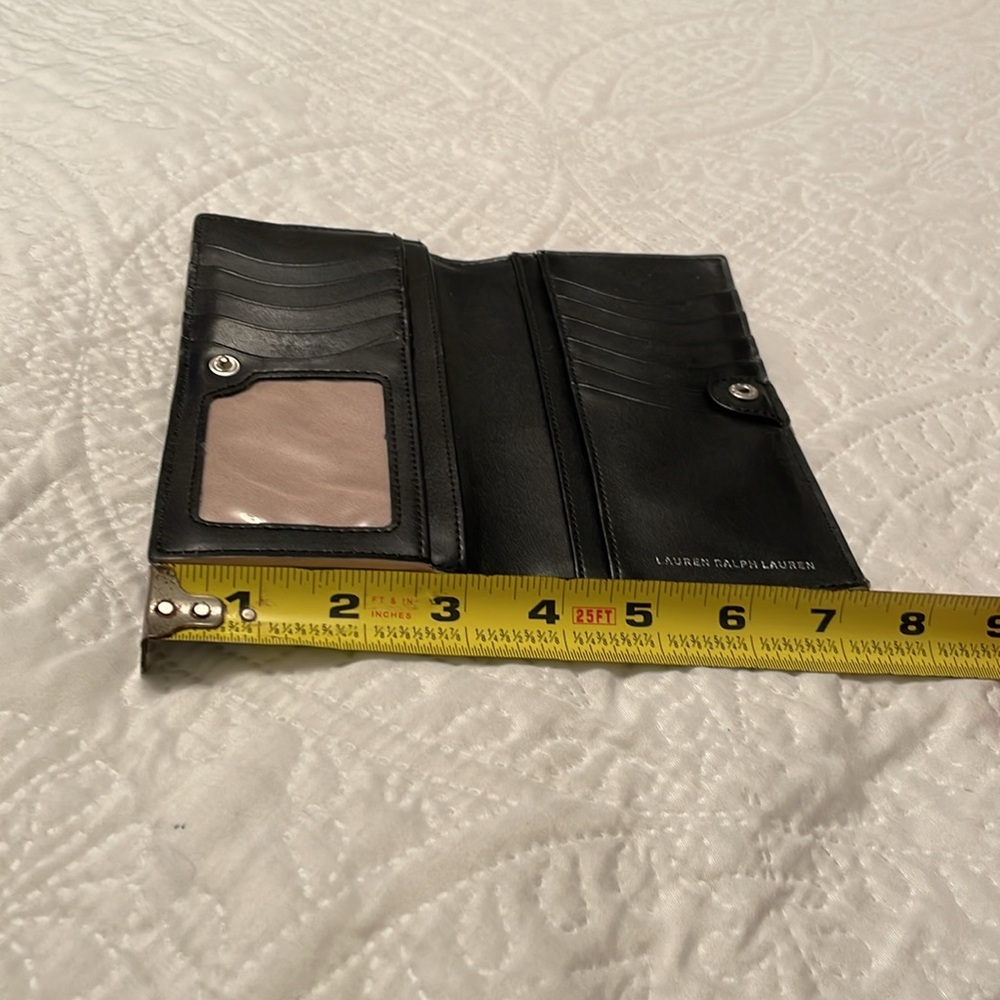Lauren Ralph Lauren Cow Leather Long Bifold Wallet - Picture 14 of 17
